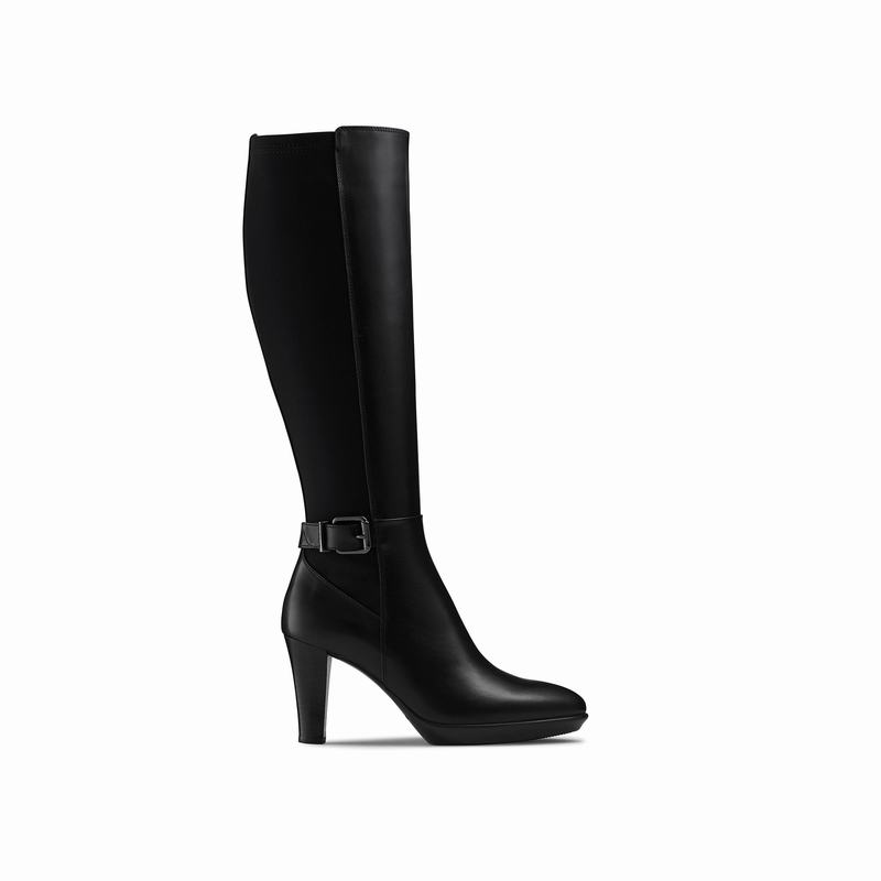 Russell & Bromley Rainbow Knee-High Boots Women's Black [ORV957WJ]